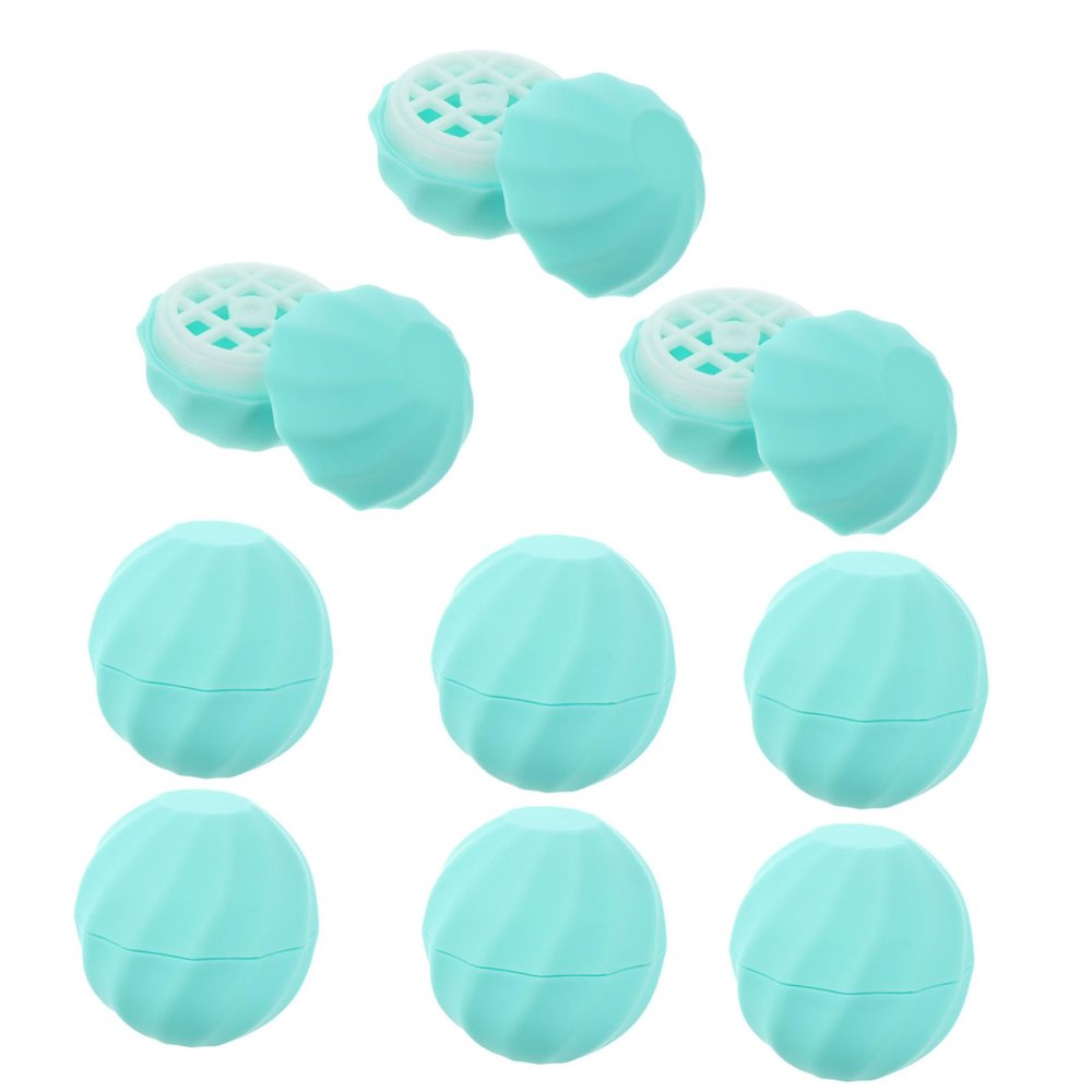 BIUDECO 10Pcs Sphere Lip Balm Containers Refillable Lipstick Boxes Lightweight Travel Dispenser for Easy and Durable Egg Shape Design for Go Use