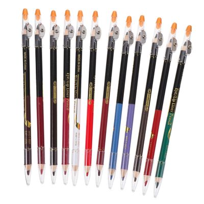 BIUDECO 12pcs Eyebrow and Lip Liner Set Colors Makeup Pencil Sharpener Natural Lip Line Matte Look