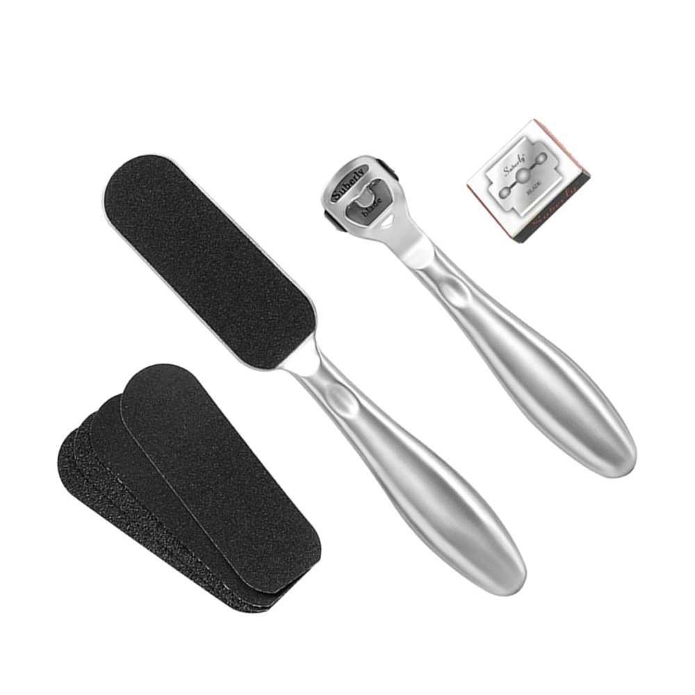 PACKOVE 4-Piece Stainless Steel Pedicure Set Callus Remover Toenail Clipper Nail Care Trimmer Professional Foot Care Tools for Thick Nails and Calluses