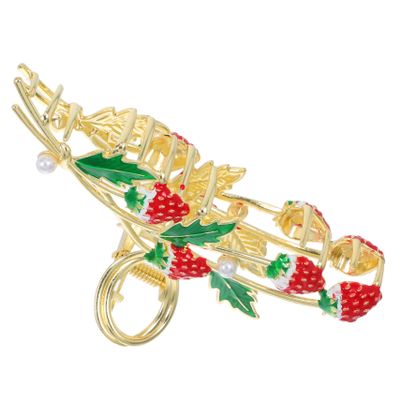 Ipetboom Large Strawberry Hair Claw Clip for Women Cute Summer Hair Accessories Non-Slip Jaw Clip for Girls