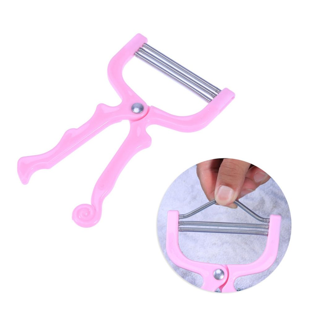 PACKOVE Manual Facial Hair Remover Spring Epilator Tool Face Hair Threader for Upper Lip Chin and Cheeks Random Color for Wet and Dry Use