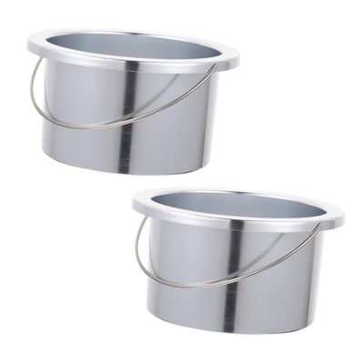 CIMAXIC 2Pcs Aluminum Wax Melting Bowl for Hair Removal Wax Heater Inner Pot Non-Stick Warmer Accessory Suitable for Home Use