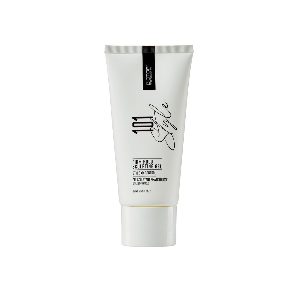 Biotop Professional 101 Firm Hold Hair Gel for Men & Women - Sculpting Gel for Sleek, Structured Looks - Smooths Frizz & Adds Shine - Non-Flaking Finish with Buildable Control (5 Fl oz)