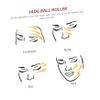 EXQUIMEUBLE 1Set Jade Facial Roller Massager Volcanic Ball for Eye Face Care Skin Tone Reduce Wrinkles Mom Wife Daughter view 3
