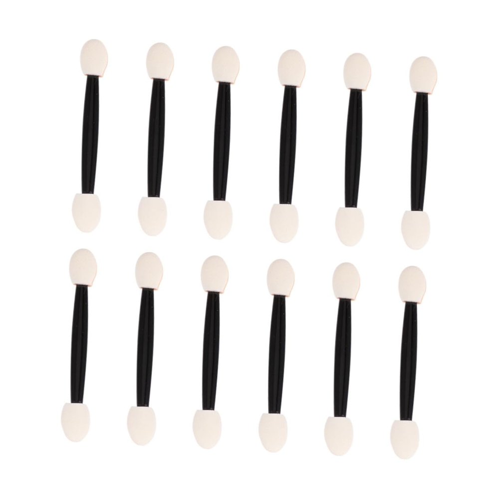 CALLARON 24Pcs Disposable Makeup Eyeshadow Brushes Dual Sided Applicators with Skin Friendly Sponge Tips for Eyeshadow Eyebrow and Face Glitter Applications