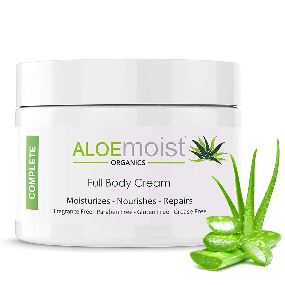 Organic Aloe Vera Face Cream & Body Moisturizing Cream, Natural Aloe Vera Lotion with Vitamin E Oil, Vitamin C, Retinol Cream, Shea Butter Anti Aging Face Moisturizer for Women, Dry Skin (2 oz)