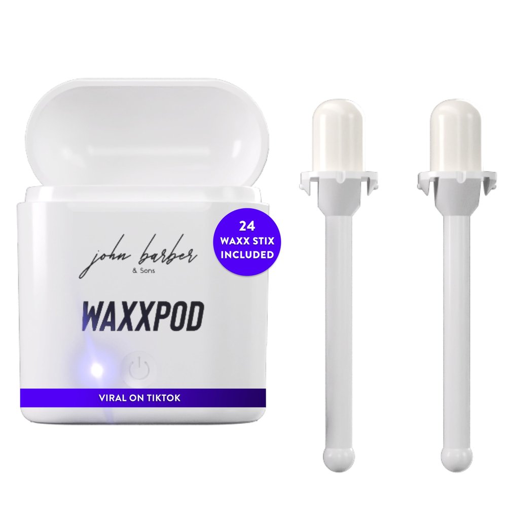 WaxxPod Nose Hair & Ear Hair Remover - USB Powered Waxing Kit with 24 STIX