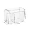 Amosfun Clear Acrylic Cotton Swab Holder with Lid Double Compartment Storage Container for Cotton Balls and Swabs Organizer for Bathroom and Vanity Use view 2