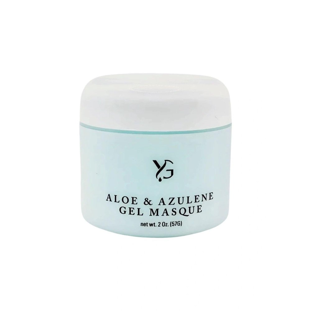 Aloe & Azulene Gel Masque, Soothing Hydrating Face Mask, for Dry Sensitive Skin, Lavender Scent, with Aloe Vera, Green Tea Extract, 2oz.