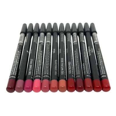 12 pcs, 12 Colors Red Tone Ultra Fine Lip Liner Set, Creamy, Long Lasting, High Pigmented Pencil, Various Shades (Red Tone)