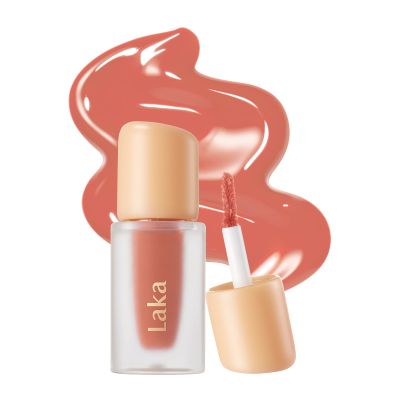 Laka Fruity Glam Lip Tint Mini, 1.9g/0.07oz, Glowing Lip Stain with Wide Color Spectrum, Hydrating & Lightweight Texture, Long-Lasting Bold Stain, Non-Sticky, Vegan, K-Beauty (#125 Mango)