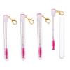COMPUKAS 4Pcs Eyelash Brush Keychain Long Mascara Wand Brow Comb Travel Friendly Makeup Tool for Beginners Professionals for Daily Use Makeup Artist view 1
