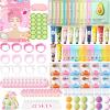 130PCS Spa Party Supplies for Girl, Spa Day Favors Essentials Include Face Masks Skincare, Games, Lip Balm, Under Eye Patches, Foot Bath Bomb, Birthday Sleepover Supplies Party Kit for Women Gift Set view 1