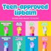 BeYoutiful Skincare Natural Lip Balm Set of 8 for Teens, with Shea Butter & Vitamin E, 8 Fruity Flavors In a Gift Box, Great Stocking Stuffer Gifts for Kids Girls, Tweens and Teens view 2