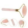 HAKIDZEL Rose Quartz Facial Roller Massager 1 Piece Handheld Skin Massage Tool for Women Natural Crystal Massage Anti-Aging Face Care view 3