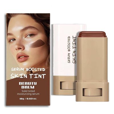 Beauty Balm Serum Boosted Skin Tint-A 3-in-1combining Foundation Stick, Lightweight solid Tinted Moisturizing Serum Contour Foundation Face for WomenBuildable Medium-to-Full Coverage(#01)