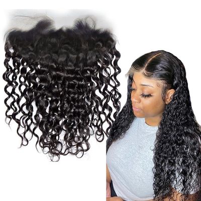 13x4 HD Lace Frontal - New Upgrade Pre Plucked Water Wave Invisible SKINLIKE Lace Human Hair Closure, Invisible Real HD Lace, Natural Hairline Lace Frontal Only 22inch