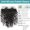 13x4 HD Lace Frontal - New Upgrade Pre Plucked Water Wave Invisible SKINLIKE Lace Human Hair Closure, Invisible Real HD Lace, Natural Hairline Lace Frontal Only 22inch view 3