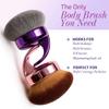 Blend & Blur Ultra Large Body Makeup Brush For Self Tanner, 5.11inch Wide-headed Kabuki Brush, Leg Makeup &Bronzer Self Tan Applicator Provides Effortless Pretty Finish, Blending Applicator- Purple view 2