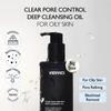 VIDIVICI Clear Pore Control Deep Cleansing Oil 10.14 fl.oz | Makeup remover with blackhead care, Korean facial cleanser for oily skin, Sebum control with Bamboo Charcoal Powder, Korean skin care view 2
