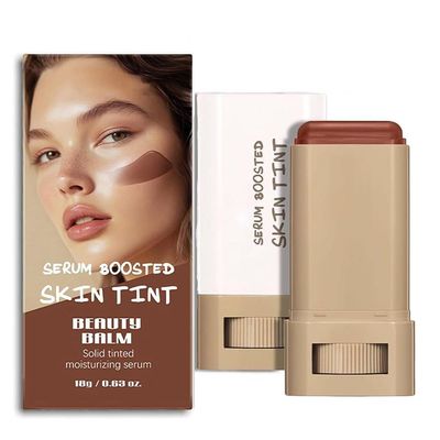 Beauty Balm Serum Boosted Skin Tint-A 3-in-1combining Foundation Stick, Lightweight solid Tinted Moisturizing Serum Contour Foundation Face for WomenBuildable Medium-to-Full Coverage(#02)