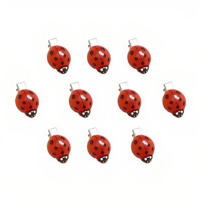 10 Pcs Fun Ladybug Hair Clips Funky Insect Bug Hair Clips for Teen Girls Women Cute Decorative Whimsical Accessories for Back to School Halloween Cosplay Themed Party