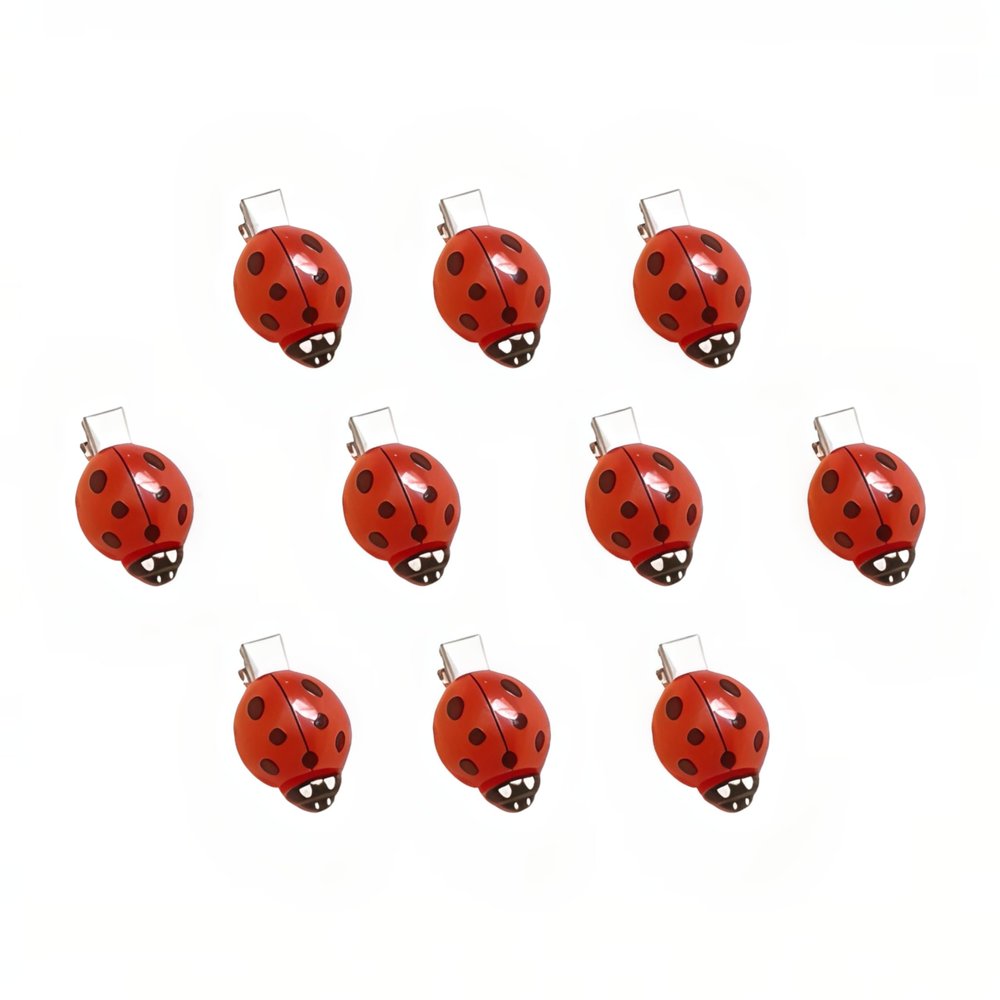 10 Pcs Fun Ladybug Hair Clips Funky Insect Bug Hair Clips for Teen Girls Women Cute Decorative Whimsical Accessories for Back to School Halloween Cosplay Themed Party
