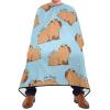 Barber Cape Salon Cape Hairdressing Apron Haircutting Waterproof Capybara I'm So Tired for Adults Clients with designs Adjustable Neck Closure view 2