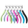 Cuticle Cutter With Ergonomic Rubber Cover Handle Stainless Steel Comfortable Grip Nails Trimmer Full Jaw For Manicure Rubber Handle Trimmer view 3