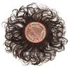 Yanamy 3.5x3.5inch Base 5.9inch One-piece Clip in Toppers Curly Human Hair for Women Thin Hair (Natural black,15cm) view 2