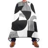 Barber Cape Salon Cape Hairdressing Apron Haircutting Waterproof Black White Line for Adults Clients with designs Adjustable Neck Closure view 2