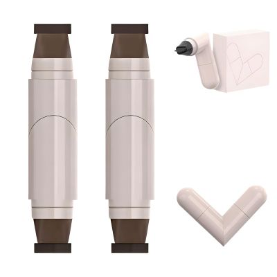 YKLWORLD Waterproof Eyeliner Stamp, Winged Eyeliner Stamp Set, Waterproof Smudge-proof Eyeliners Pencil, Longwearing with Angled Felt Tip, Perfect Wing Line, Quick-Drying for Beginners (#02Brown)