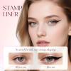 YKLWORLD Waterproof Eyeliner Stamp, Winged Eyeliner Stamp Set, Waterproof Smudge-proof Eyeliners Pencil, Longwearing with Angled Felt Tip, Perfect Wing Line, Quick-Drying for Beginners (#02Brown) view 3