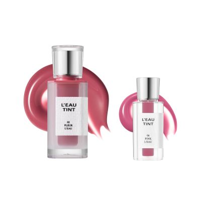 BBIA LEAU Tint Rosy & Soft Pink Full + Mini Lip Duo (#02 Fleur + #06 Pink) Bundle