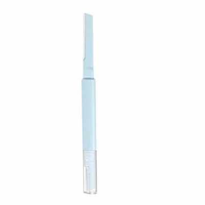Double Ended Eyebrow Trimmer, Anti Scratch Trimming Tool for Men, Women-Blue