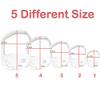 Beard Shaping Tool Set: 5 Size Goatee Shaper for Men, Goatee Shaving Template & Beard Guide Shaper, Mustache Grooming Kit Face Hair Styling Template for Precise Trimming view 2
