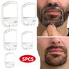 Beard Shaping Tool Set: 5 Size Goatee Shaper for Men, Goatee Shaving Template & Beard Guide Shaper, Mustache Grooming Kit Face Hair Styling Template for Precise Trimming view 4