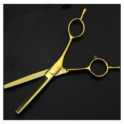 5.5 Inch Golden Double Tail Hair Cutting Scissors, Professional Barber & Hairdressing Scissors Set for Precision Cutting, Ergonomic Design