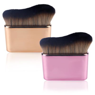 2pcs Self Tanner Brush Body Makeup Brushes Liquid Foundation for Self Tan Brush Self Tan Applicator Face Neck Body Leg Tanning Makeup (Rose pink + champagne gold)