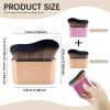 2pcs Self Tanner Brush Body Makeup Brushes Liquid Foundation for Self Tan Brush Self Tan Applicator Face Neck Body Leg Tanning Makeup (Rose pink + champagne gold) view 2