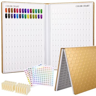 308 Color Nail Display Organizer Book With 360 False Nail Tips & 1-400 Numbered Stickers, Ideal For Diy & Salon Professionals