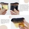 2pcs Self Tanner Brush Body Makeup Brushes Liquid Foundation for Self Tan Brush Self Tan Applicator Face Neck Body Leg Tanning Makeup (Gold+Black) view 3