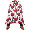 Barber Cape Salon Cape Hairdressing Apron Haircutting Waterproof Red Tulips White for Adults Clients with designs Adjustable Neck Closure view 2