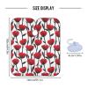 Barber Cape Salon Cape Hairdressing Apron Haircutting Waterproof Red Tulips White for Adults Clients with designs Adjustable Neck Closure view 3