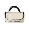 baojielai Large Capacity Cosmetic Organized with Bows Design PU Handbag for Travel Toiletry Storage and Portable Makeup Bag, Beige, 21.5x9.2x12cm view 1