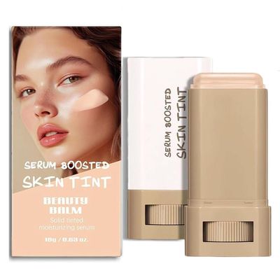 Beauty Balm Serum Boosted Skin Tint-A 3-in-1combining Foundation Stick, Lightweight solid Tinted Moisturizing Serum Contour Foundation Face for WomenBuildable Medium-to-Full Coverage(#04)