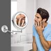 Makeup Mirror Wall Mount, 8 in Lighted Led Wall-Mounted Bathroom Mirror with 3X Magnification Touch Screen Double Sided Swivel 360 Hardwired Electrical Connection ORB(Hardwire5x) view 4