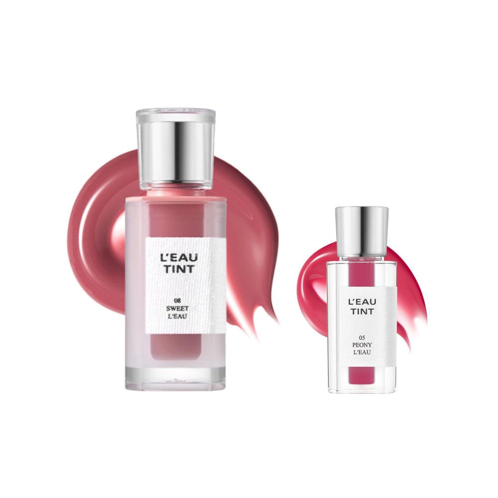 BBIA LEAU Tint Rosy & Pink Glow Glow Full + Mini Lip Duo (#08 Sweet + #05 Peony) Bundle