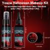 Yosca 3Pcs Halloween Fake Blood, Realistic Washable Fake Blood Spray, Dripping, Coagulated Halloween Makeup Kit, Face Body Paint Special Effects Makeup for Clown Zombie Bride Vampire Monster Cosplay view 4
