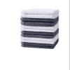 Hand Towels Kitchen and Bathroom Face Towels Cotton Towels Premium Soft Face Towel Set 12 Sets (Color : A Size : 12 Washcloth Set) (Blue Gray) view 3